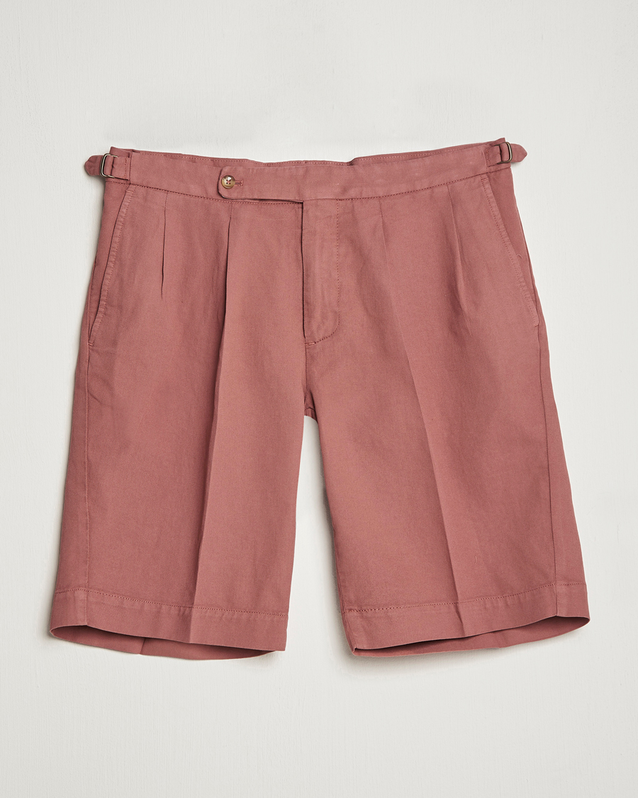 Hombres | Pantalones cortos | Incotex | Pleated Chinolino Shorts Brick