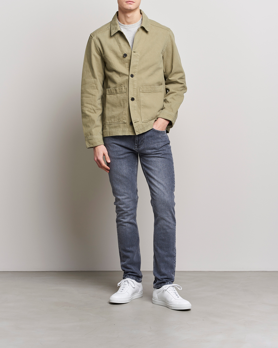 Hombres | Camisas | J.Lindeberg | Lando Organic Twill Work Overshirt Aloe