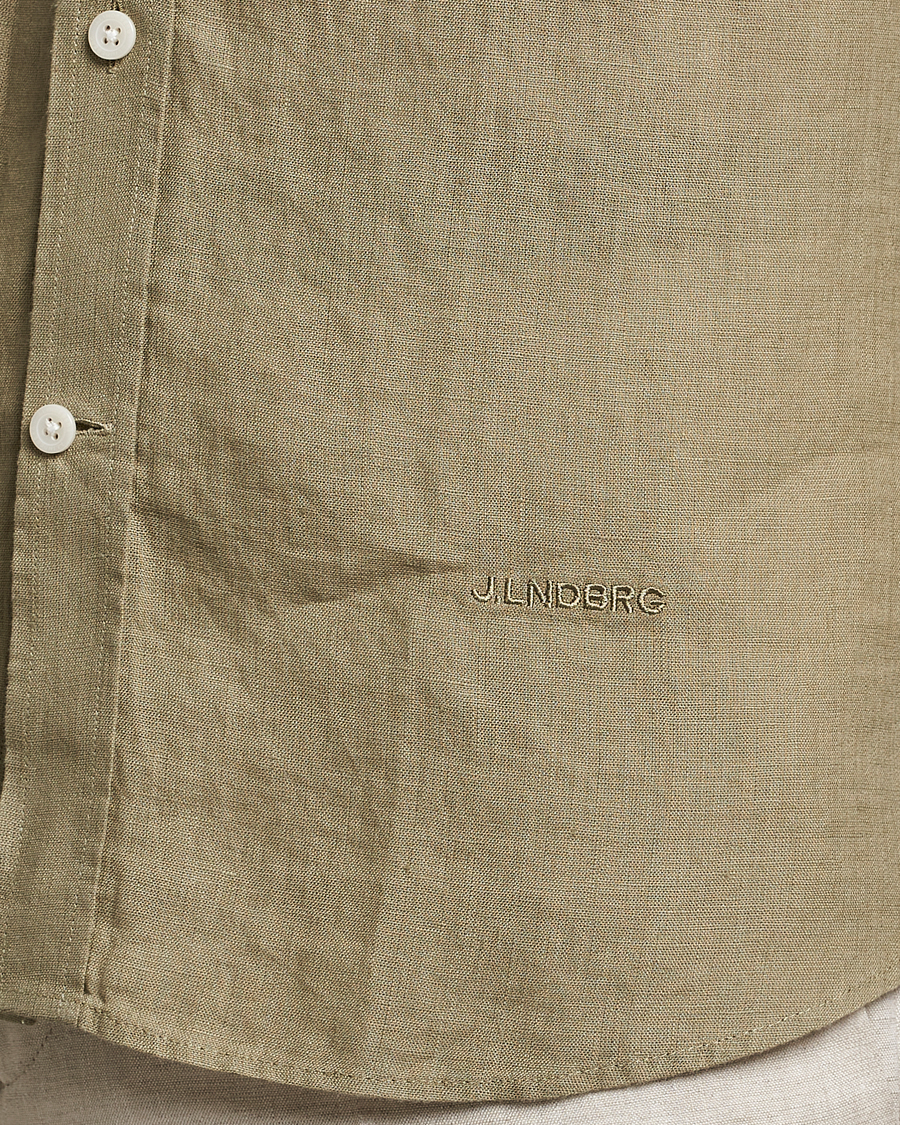 Hombres | Camisas | J.Lindeberg | Slim Fit Clean Linen Shirt Aloe