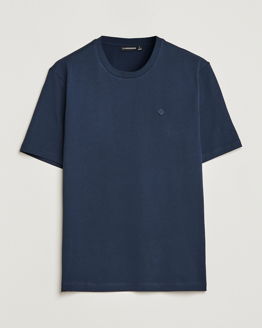Hombres | Camisetas | J.Lindeberg | Dale Organic Cotton Patch T-Shirt Navy