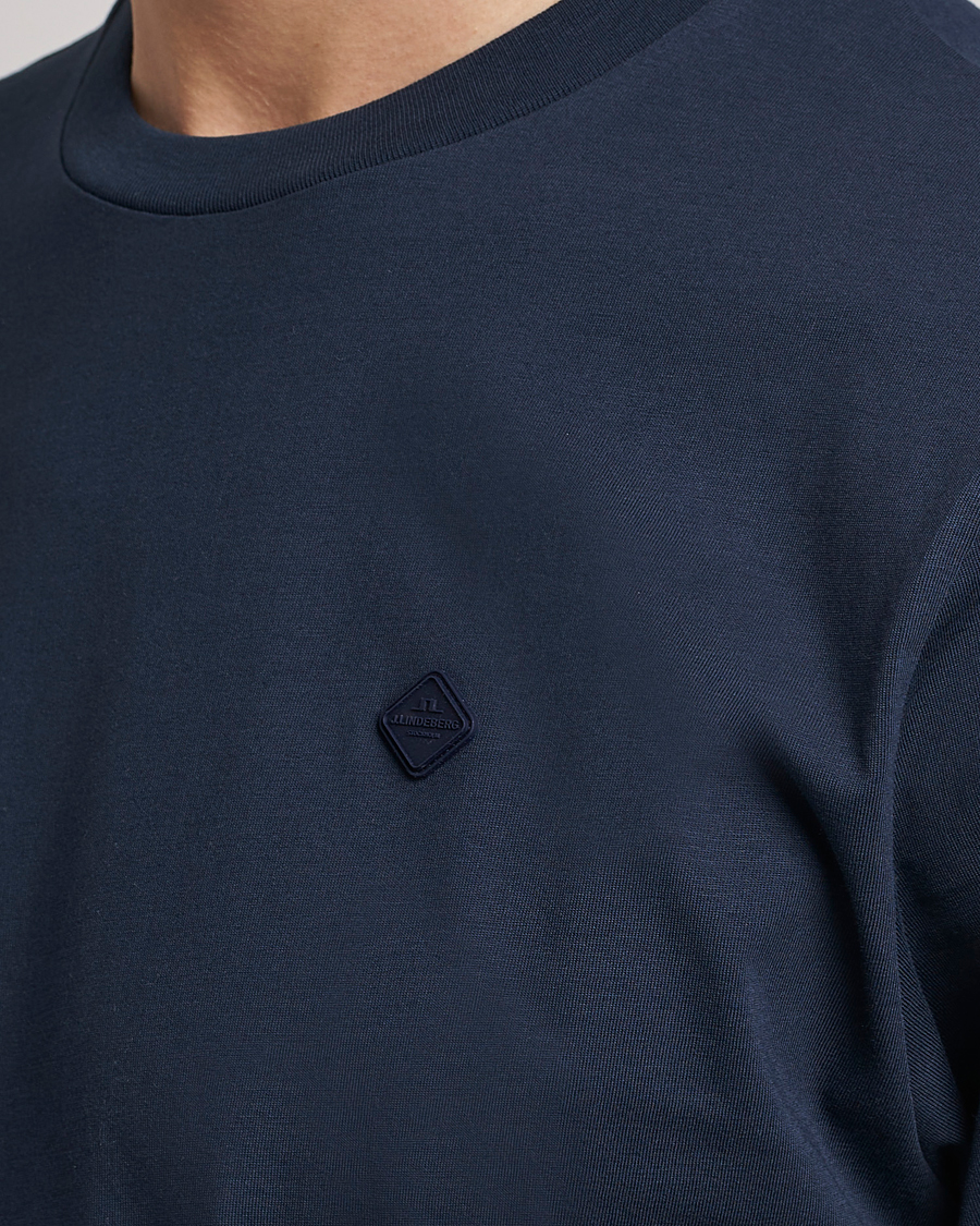 Hombres | Camisetas | J.Lindeberg | Dale Organic Cotton Patch T-Shirt Navy