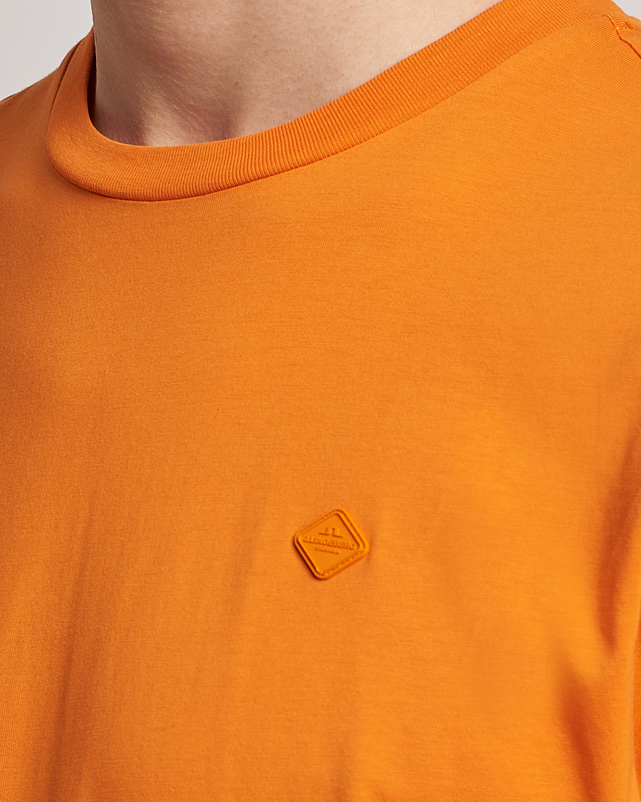 Hombres | Camisetas | J.Lindeberg | Dale Organic Cotton Patch T-Shirt Russet Orange