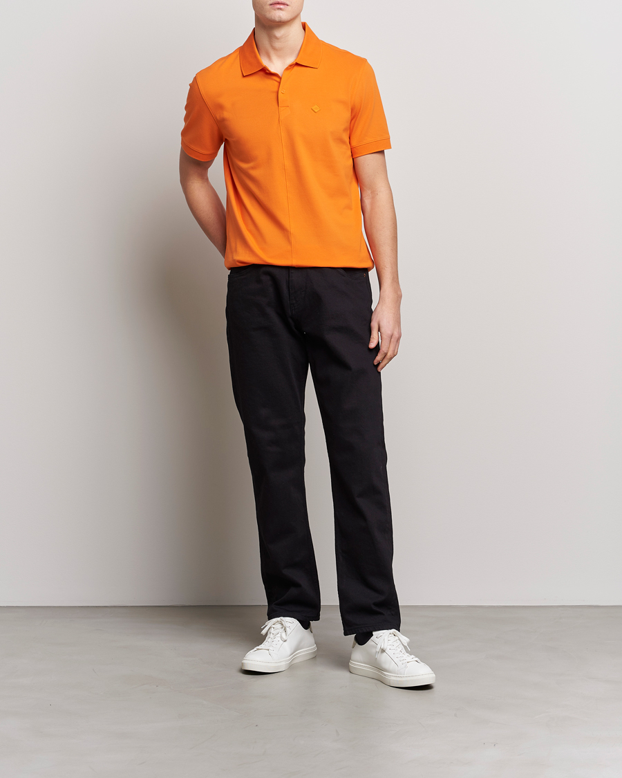 Hombres | Polos | J.Lindeberg | Rubi Slim Fit Polo Russet Orange