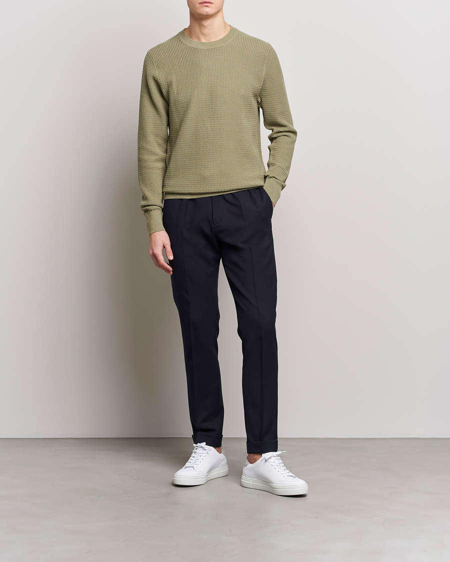 Hombres | Jerséis y prendas de punto | J.Lindeberg | Arthur Structure Organic Cotton Crew Neck Aloe