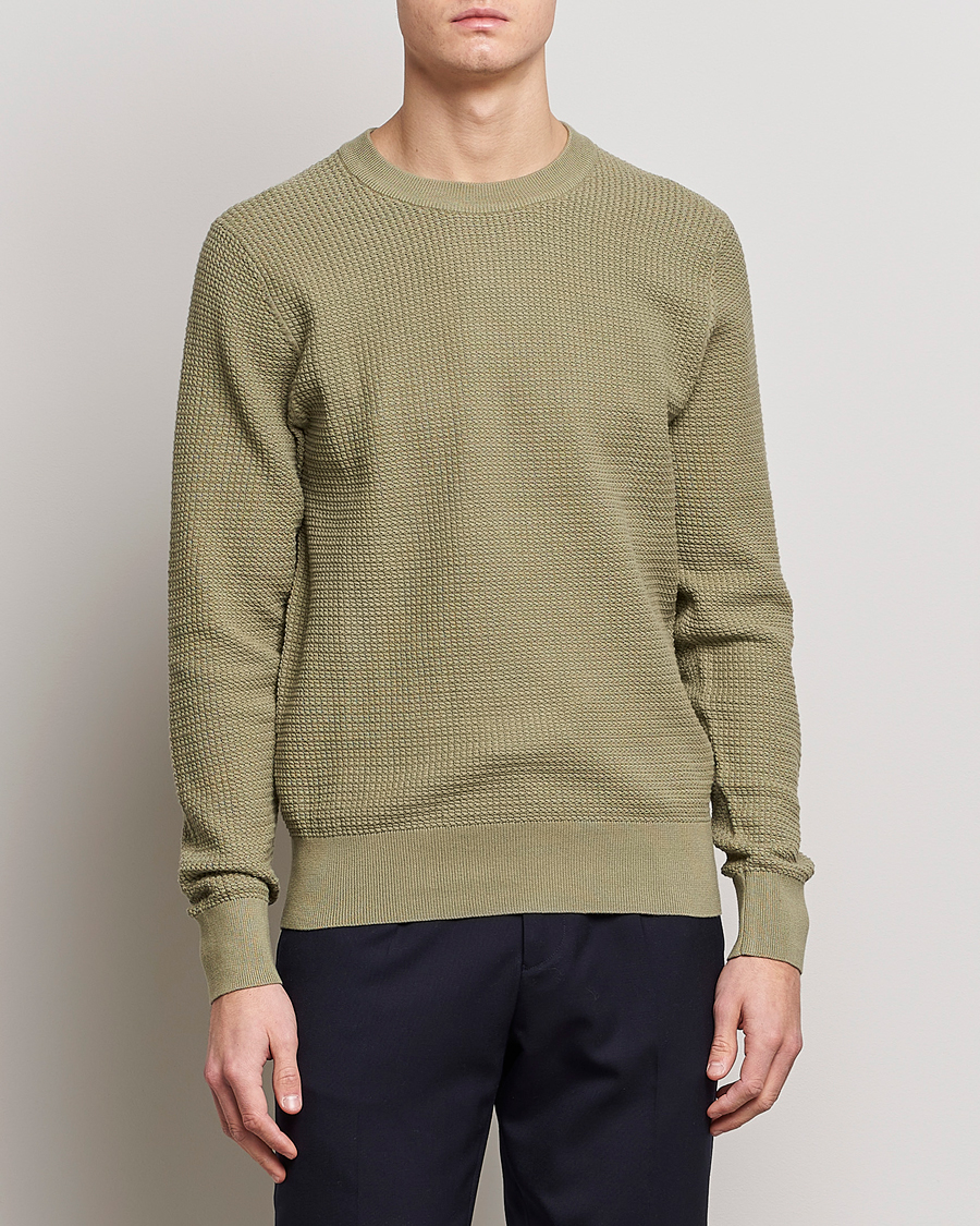 Hombres | Jerséis y prendas de punto | J.Lindeberg | Arthur Structure Organic Cotton Crew Neck Aloe