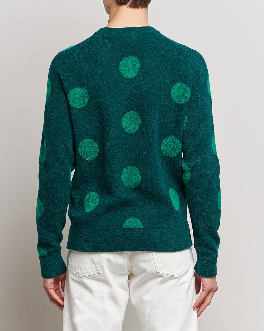 Hombres | Jerséis y prendas de punto | J.Lindeberg | Dotte Hairy Jacquard Crewneck Rain Forest