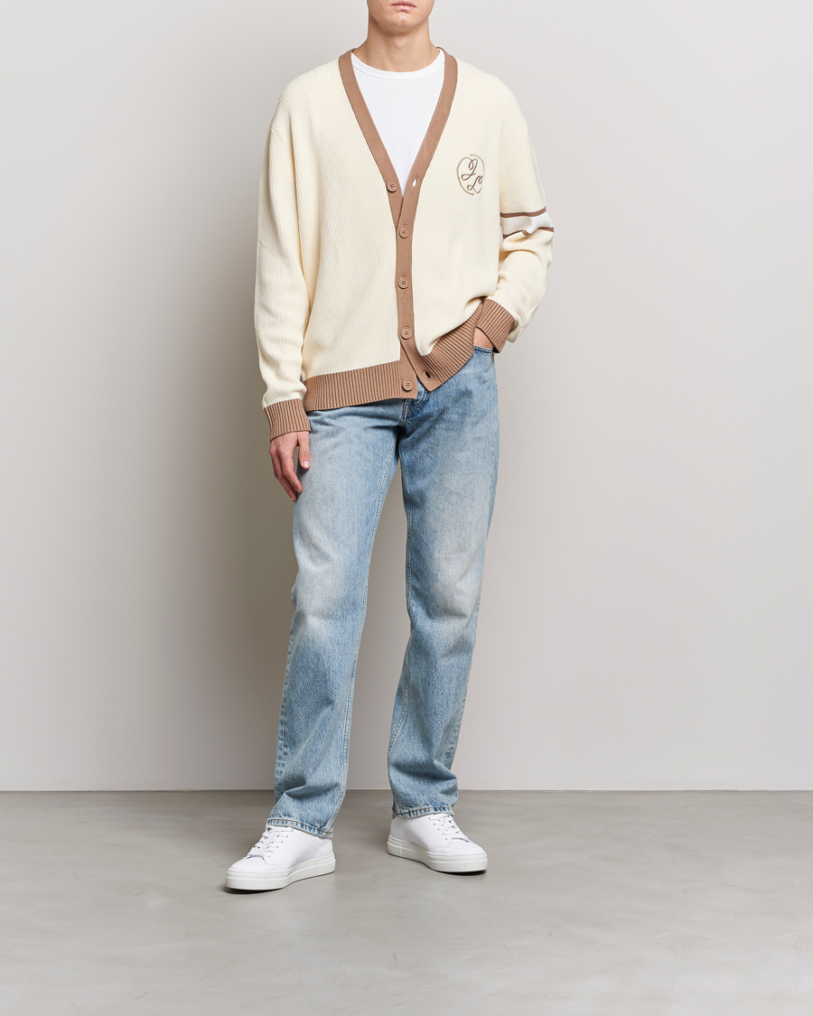 Hombres | Jerséis y prendas de punto | J.Lindeberg | Gerard Jacquard Cardigan Turtledove