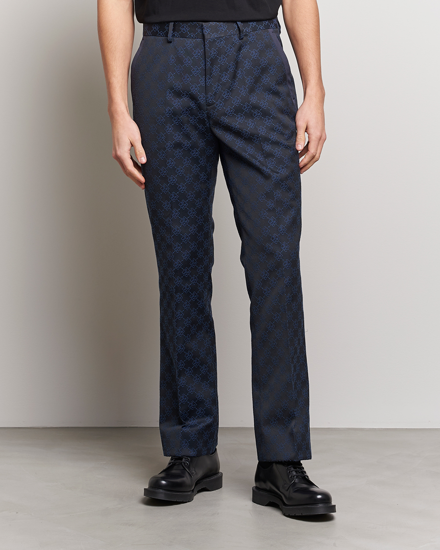 Hombres | Pantalones | J.Lindeberg | Gomor JL Jacquard Trousers Navy
