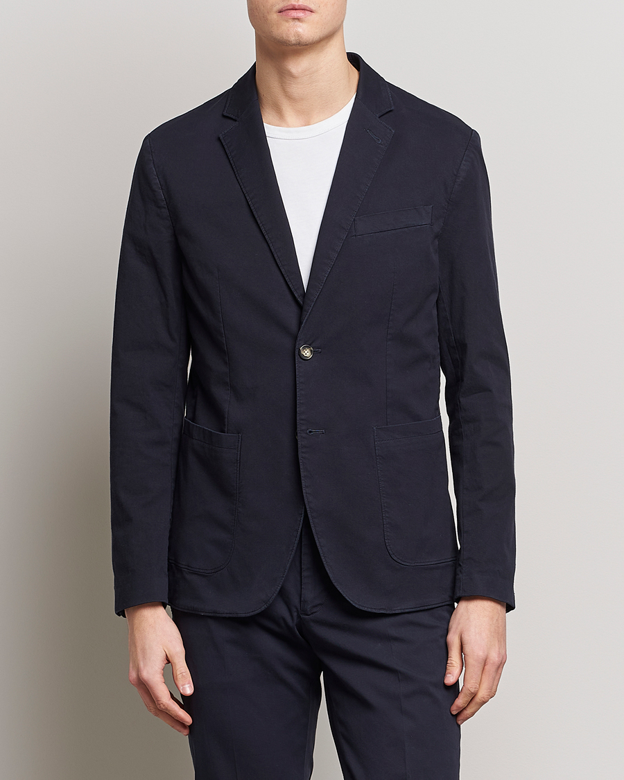 Hombres | Blazers | J.Lindeberg | Hopper Cotton Garment Dye Blazer Navy