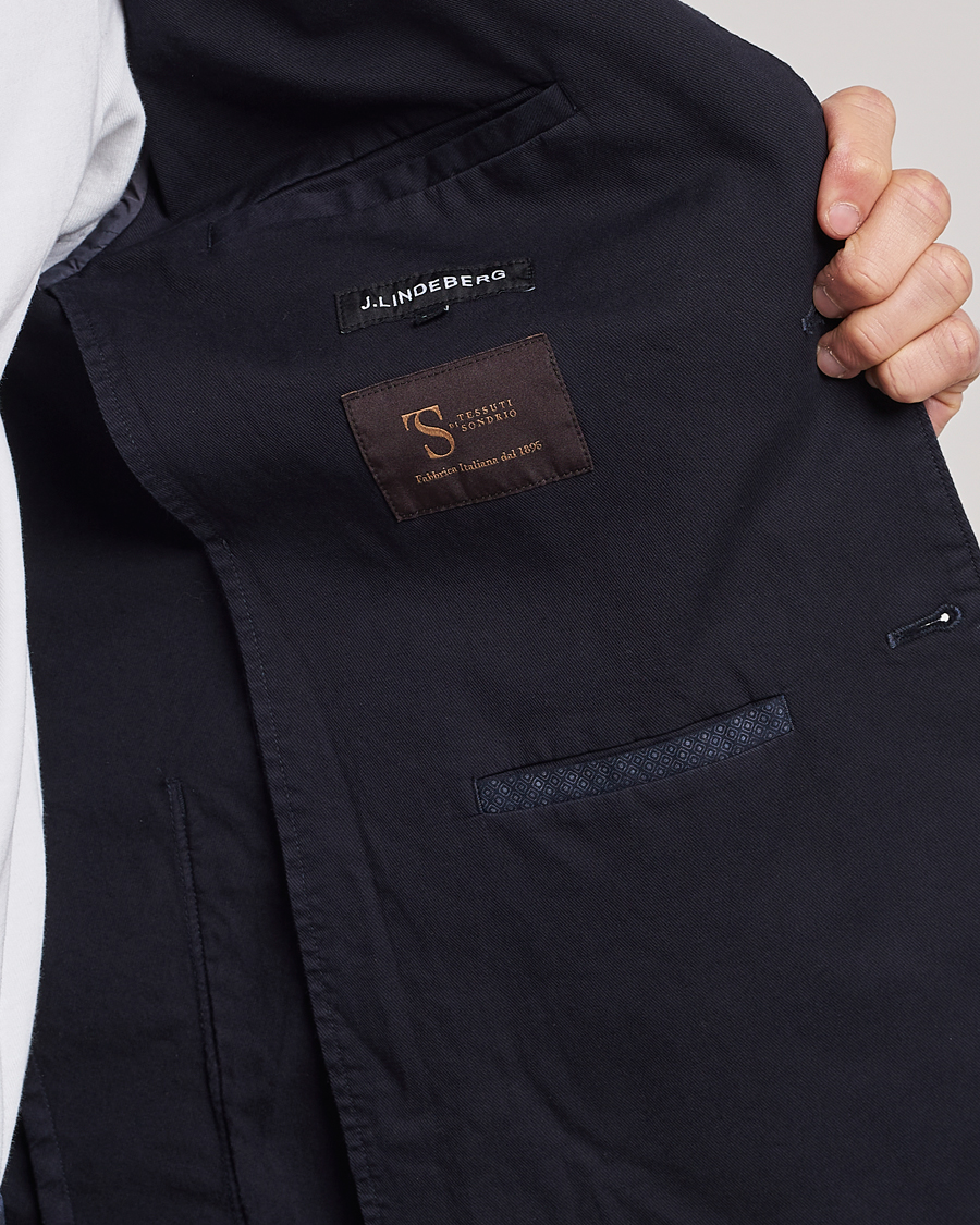 Hombres | Blazers | J.Lindeberg | Hopper Cotton Garment Dye Blazer Navy