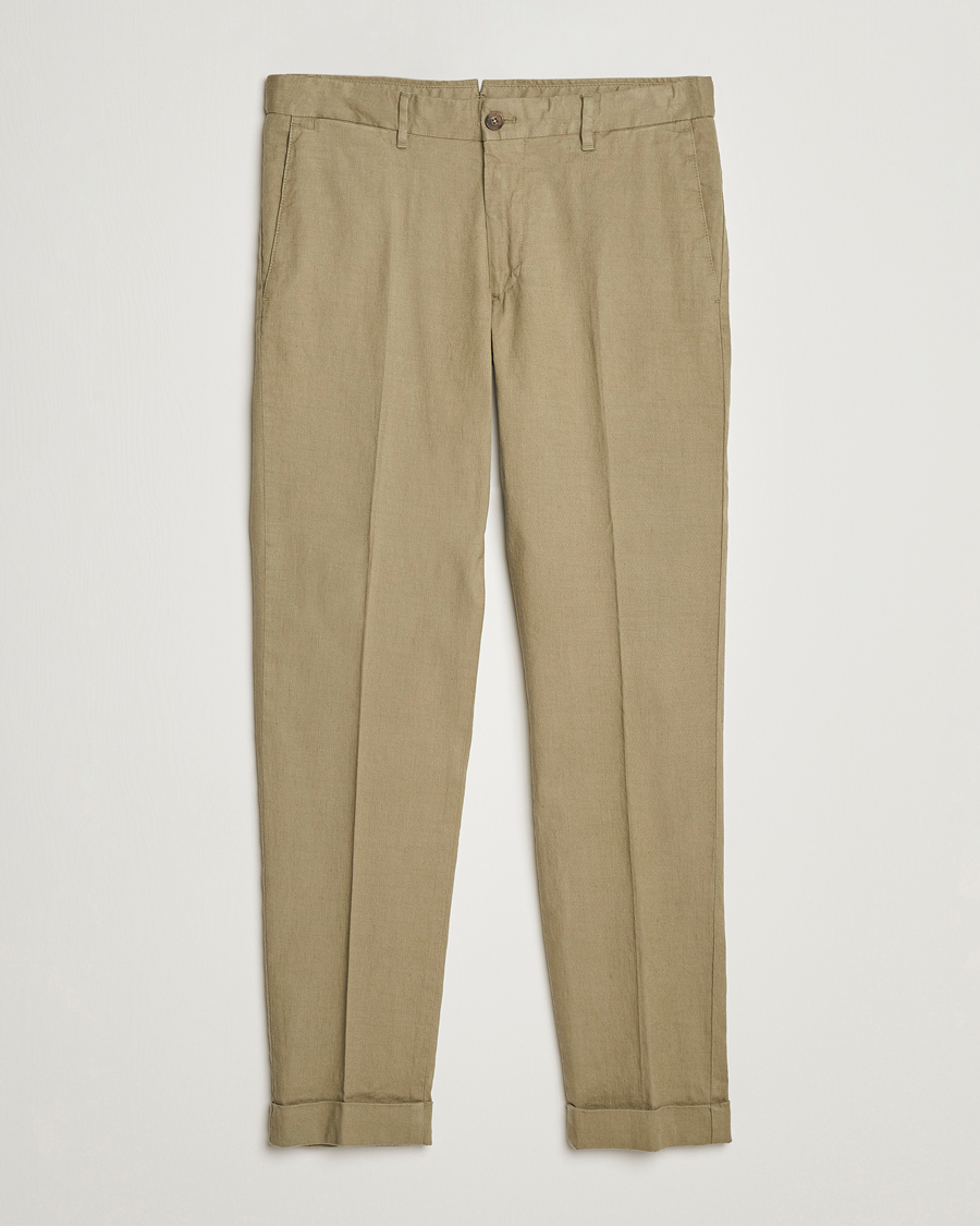 Hombres | Pantalones | J.Lindeberg | Grant Stretch Cotton/Linen Trousers Aloe