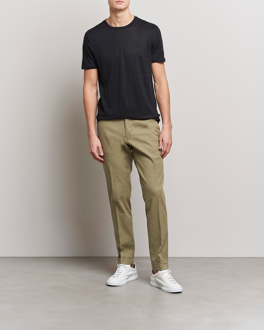 Hombres | Pantalones | J.Lindeberg | Grant Stretch Cotton/Linen Trousers Aloe