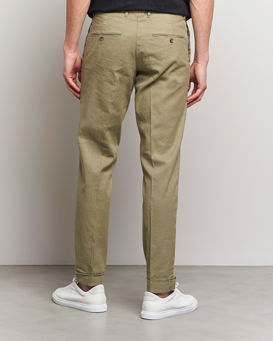 Hombres | Pantalones | J.Lindeberg | Grant Stretch Cotton/Linen Trousers Aloe