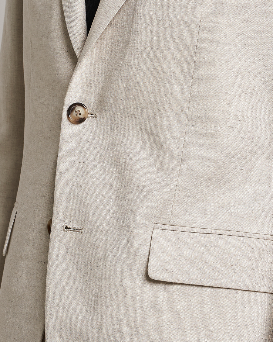Hombres | Blazers | J.Lindeberg | Hopper Super Linen Blazer Safari Beige