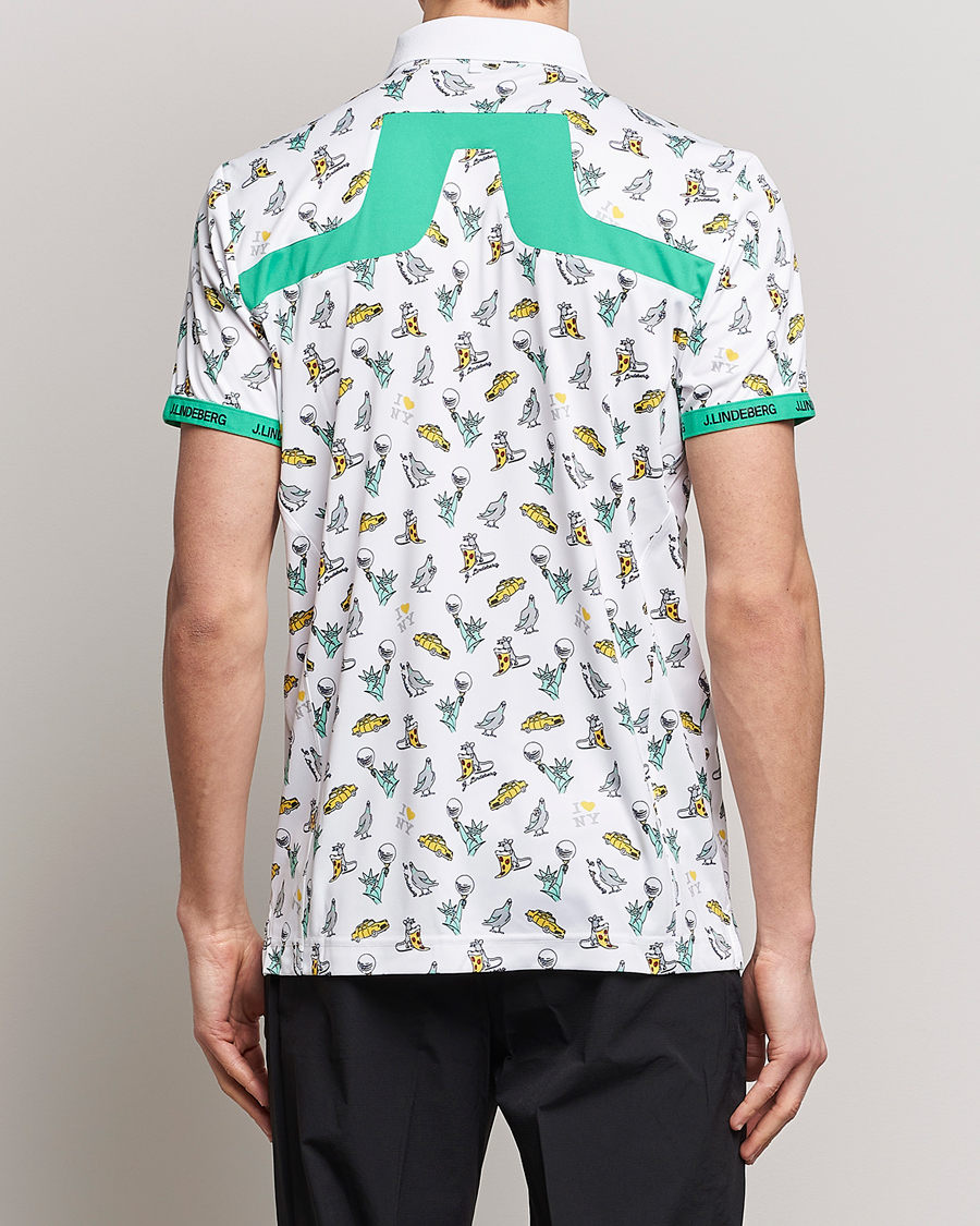 Hombres | Polos | J.Lindeberg | KV PGA Printed Jersey Polo White