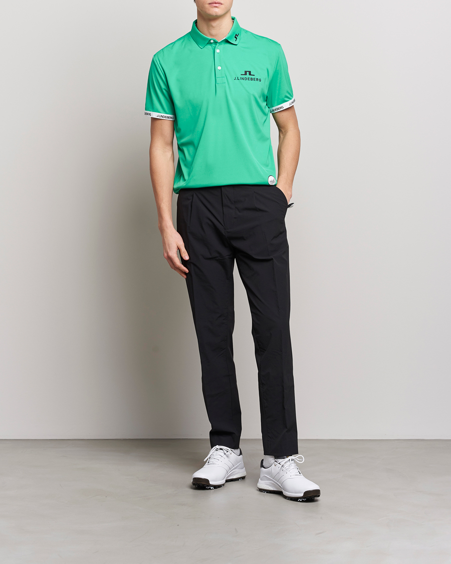 Hombres | Polos | J.Lindeberg | KV PGA Printed Jersey Polo Blarney Green