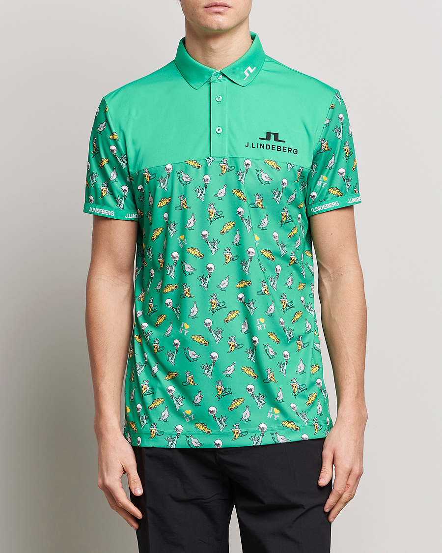 Hombres | Polos | J.Lindeberg | Jeff PGA TX Jersey Polo Blarney Green