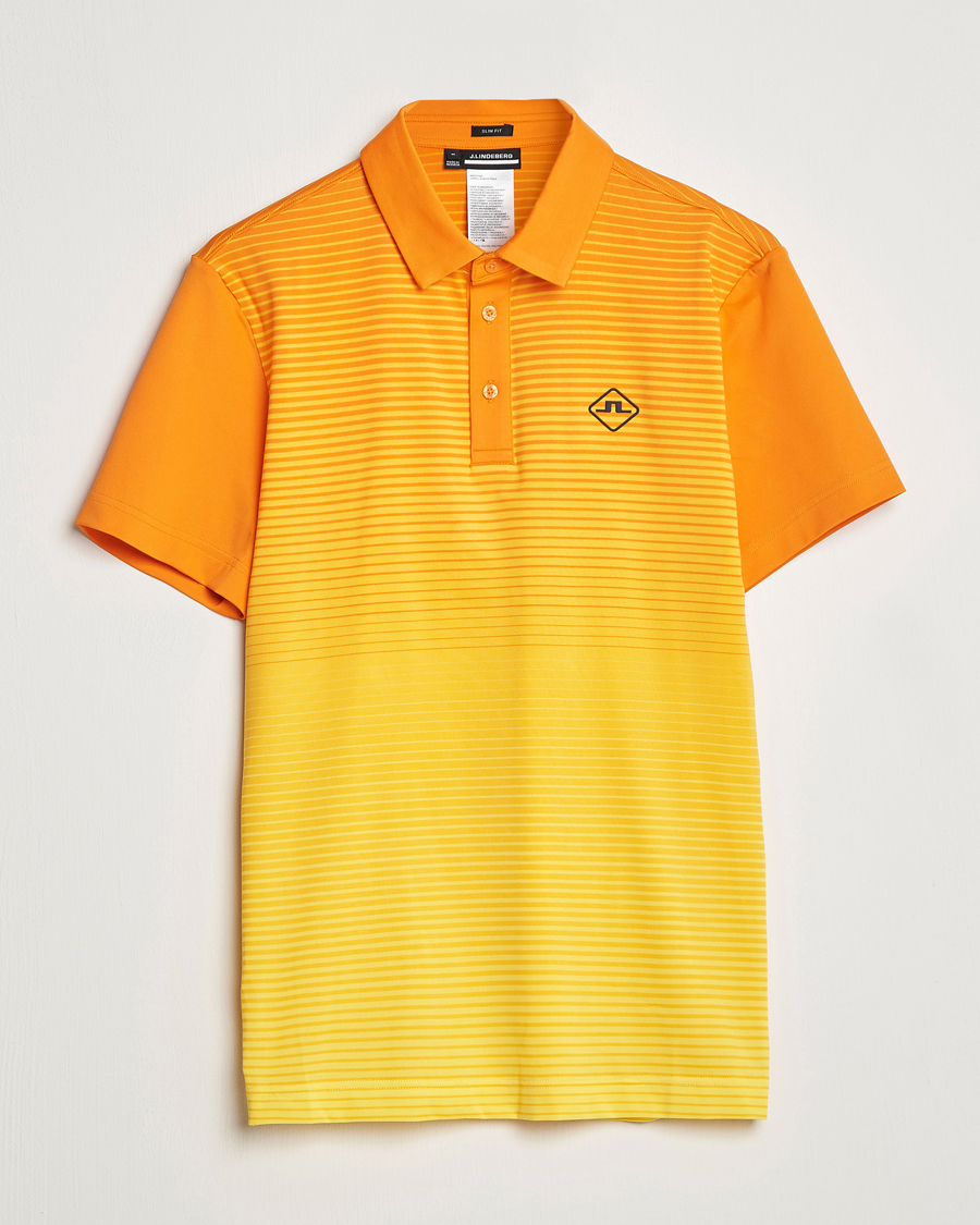 Hombres | Polos | J.Lindeberg | Lowell Faded Slim Fit Polo Russet Orange