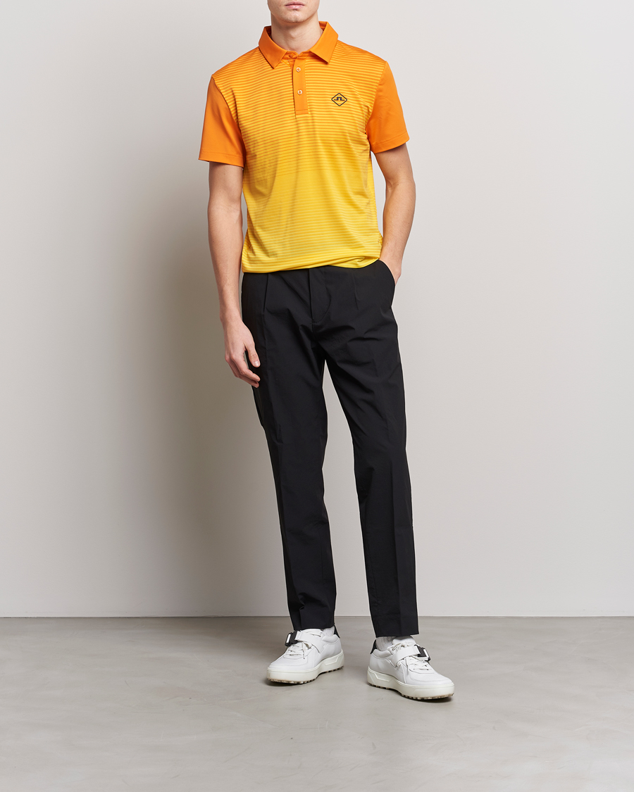 Hombres | Polos | J.Lindeberg | Lowell Faded Slim Fit Polo Russet Orange