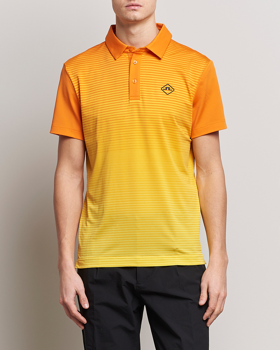 Hombres | Polos | J.Lindeberg | Lowell Faded Slim Fit Polo Russet Orange