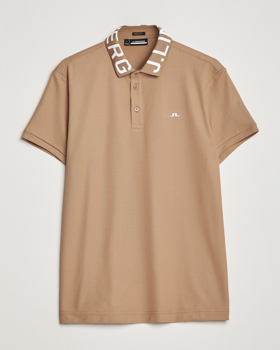 Hombres | Polos | J.Lindeberg | Gus Regular Polo Tiger Brown
