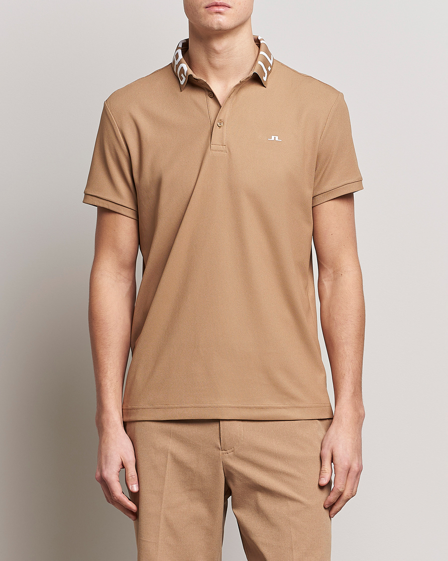 Hombres | Polos | J.Lindeberg | Gus Regular Polo Tiger Brown