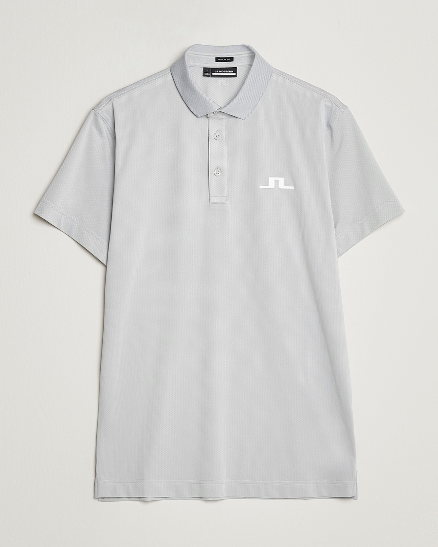 Hombres | Polos | J.Lindeberg | Bridge Regular Fit Polo High Rise Grey
