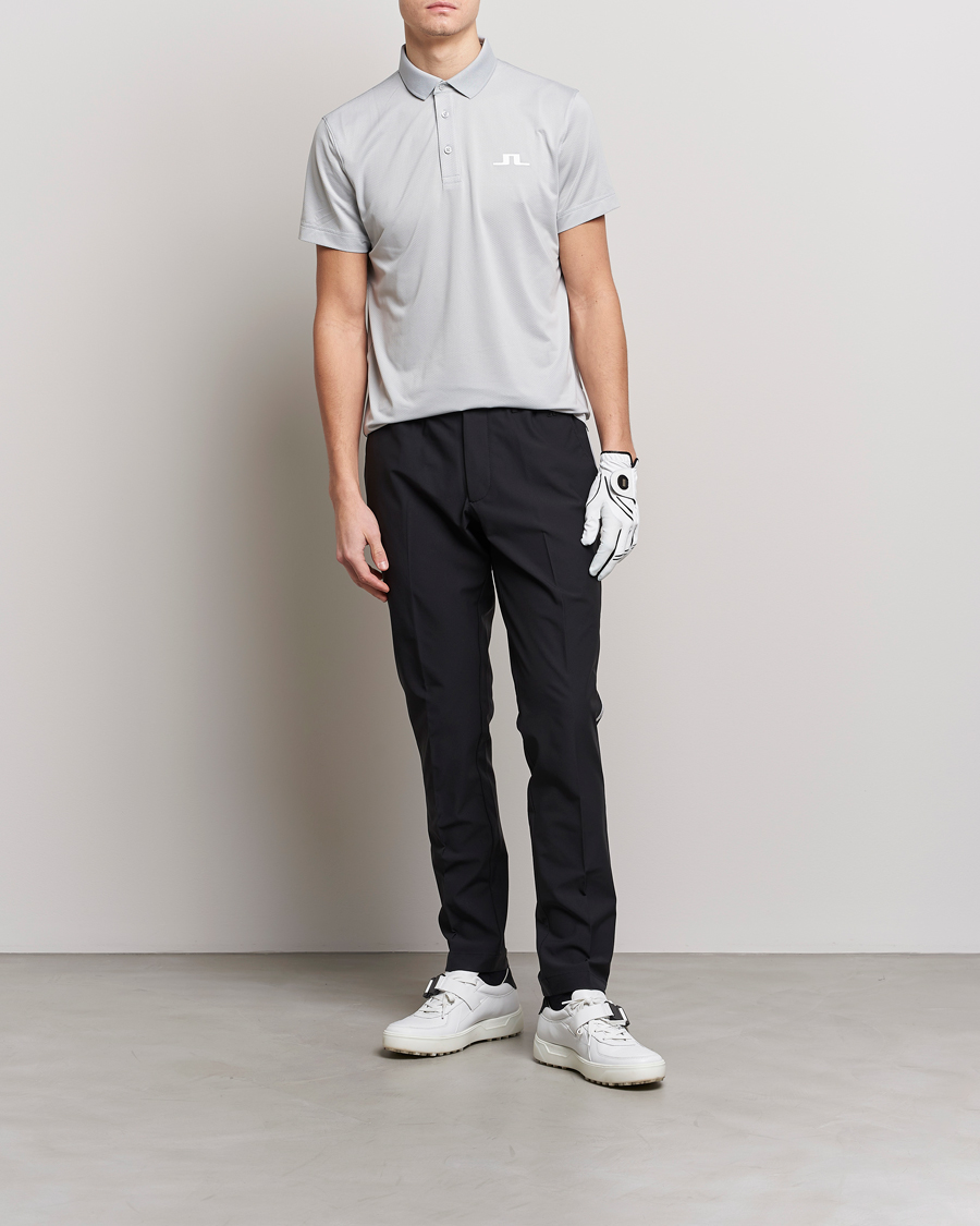 Hombres | Polos | J.Lindeberg | Bridge Regular Fit Polo High Rise Grey