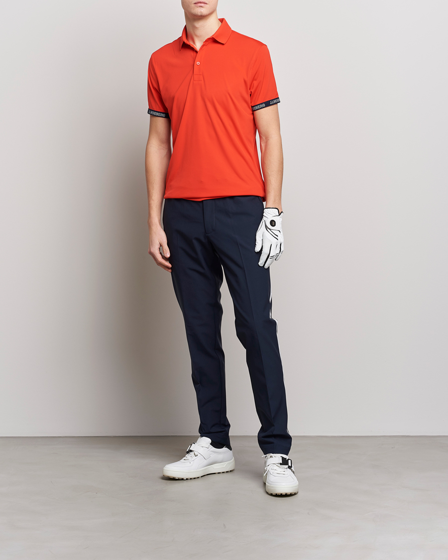 Hombres | Polos | J.Lindeberg | Guy Regular Fit Polo Fiery Red