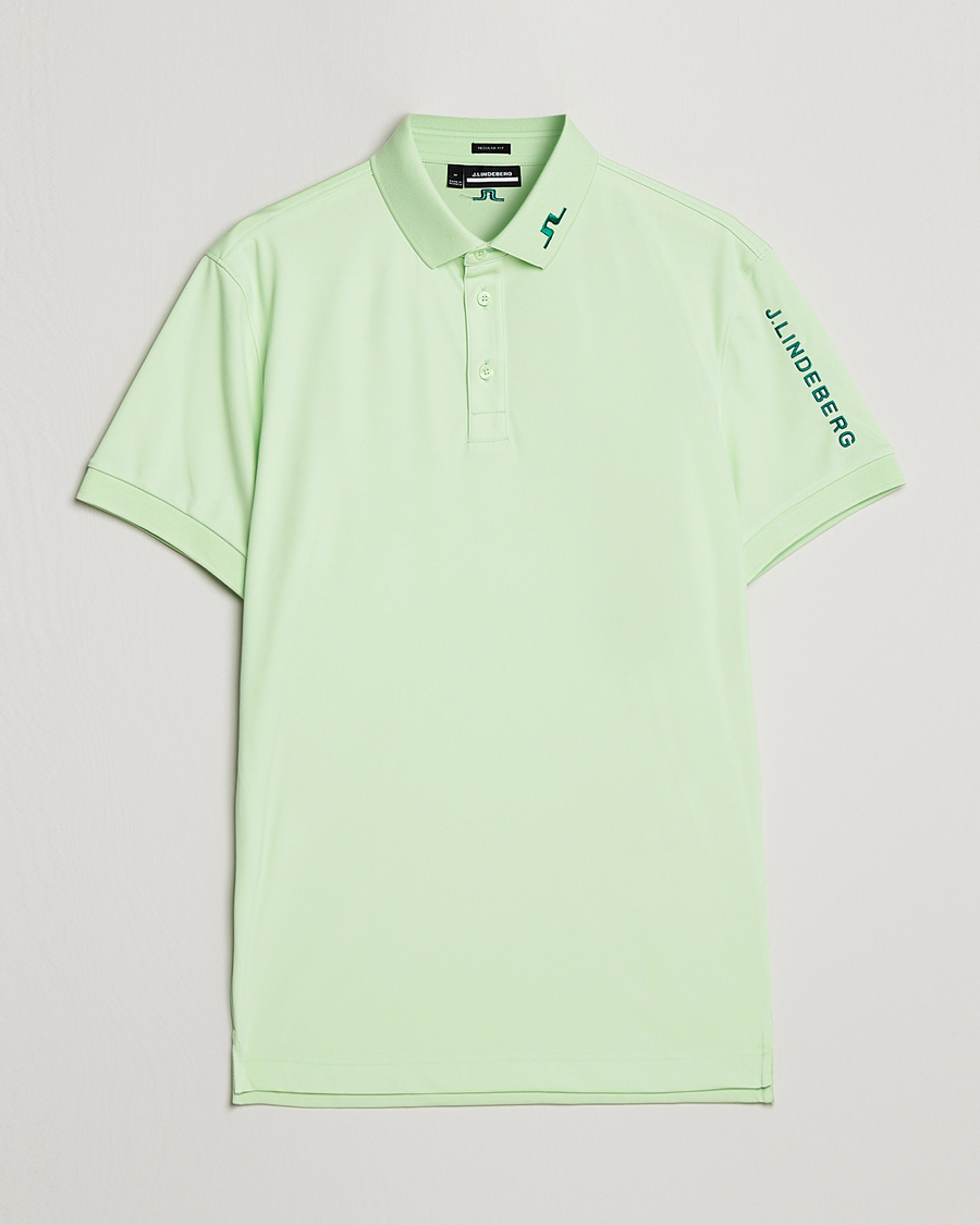 Hombres | Polos | J.Lindeberg | Tour Tech Regular Fit Polo Patina Green