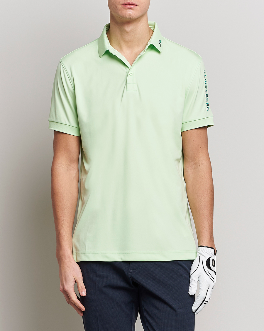 Hombres | Polos | J.Lindeberg | Tour Tech Regular Fit Polo Patina Green