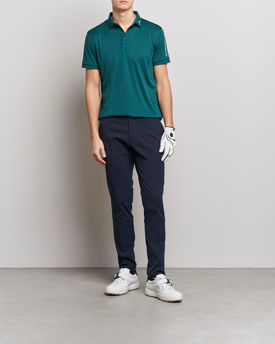 Hombres | Polos | J.Lindeberg | Tour Tech Regular Fit Polo Rain Forest Melange