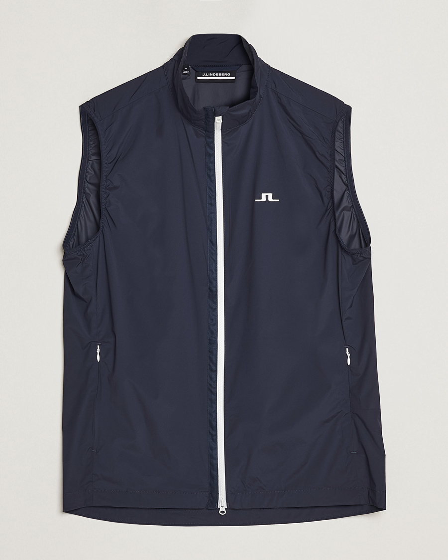 Hombres | Chalecos | J.Lindeberg | Ash Light Packable Vest Navy