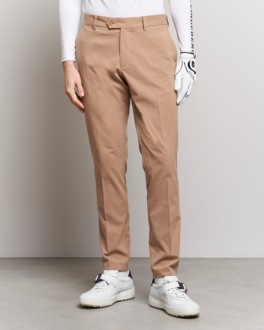 Hombres | Pantalones | J.Lindeberg | Vent Golf Trousers Tiger Brown