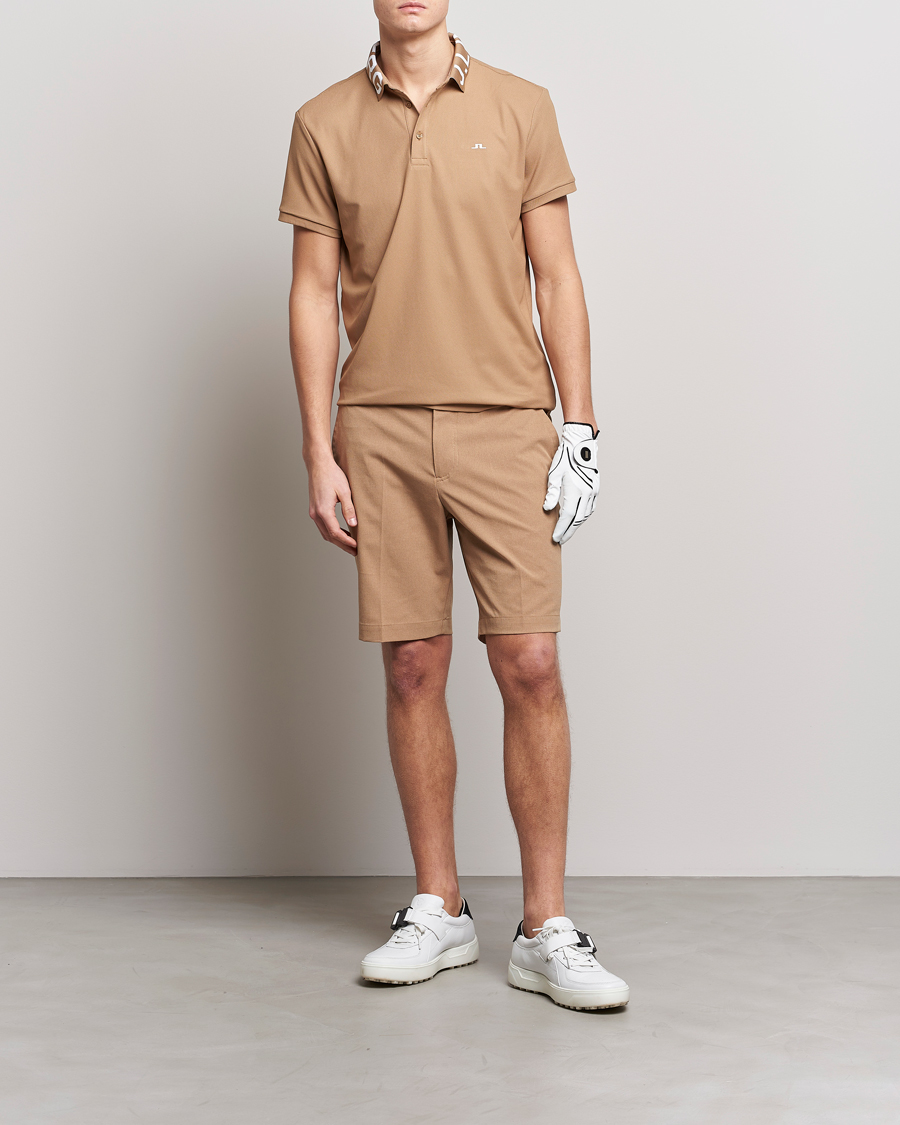 Hombres | Pantalones cortos | J.Lindeberg | Vent Golf Shorts Tiger Brown