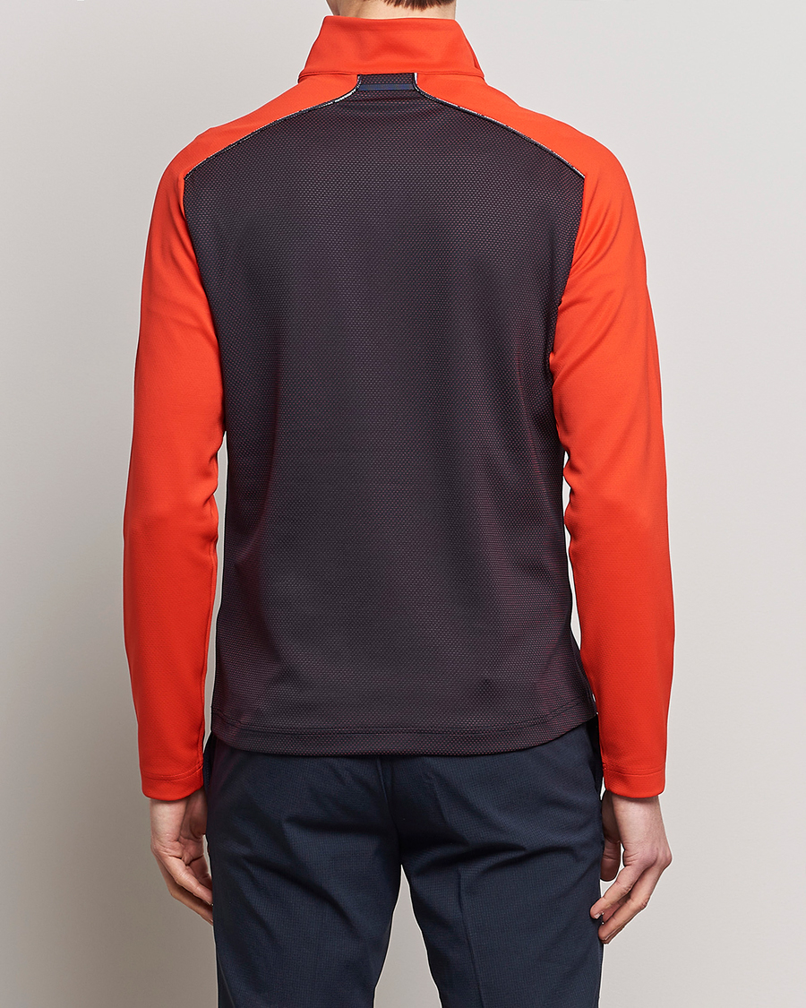 Hombres | Jerséis y prendas de punto | J.Lindeberg | Terry Mid Layer Half Zip Fiery Red