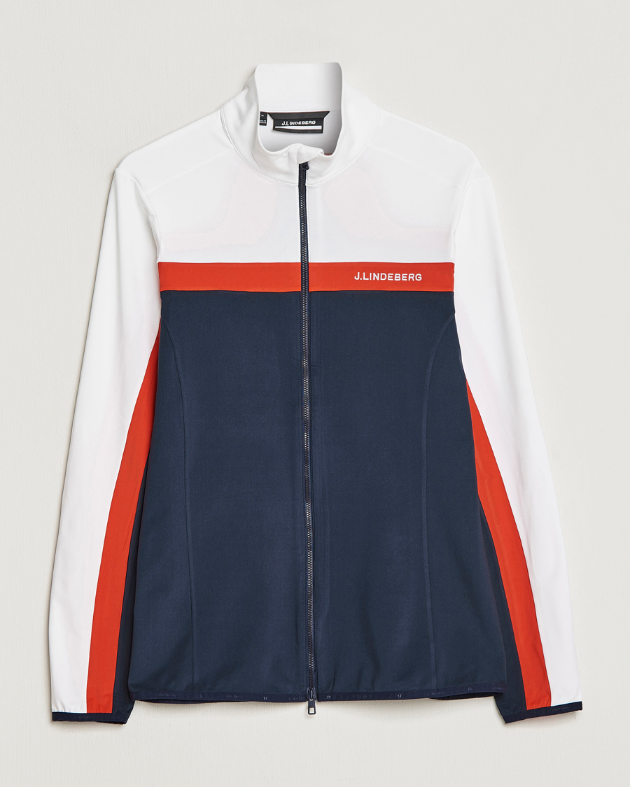 Hombres | Jerséis y prendas de punto | J.Lindeberg | Jarvis Mid Layer Full Zip Navy