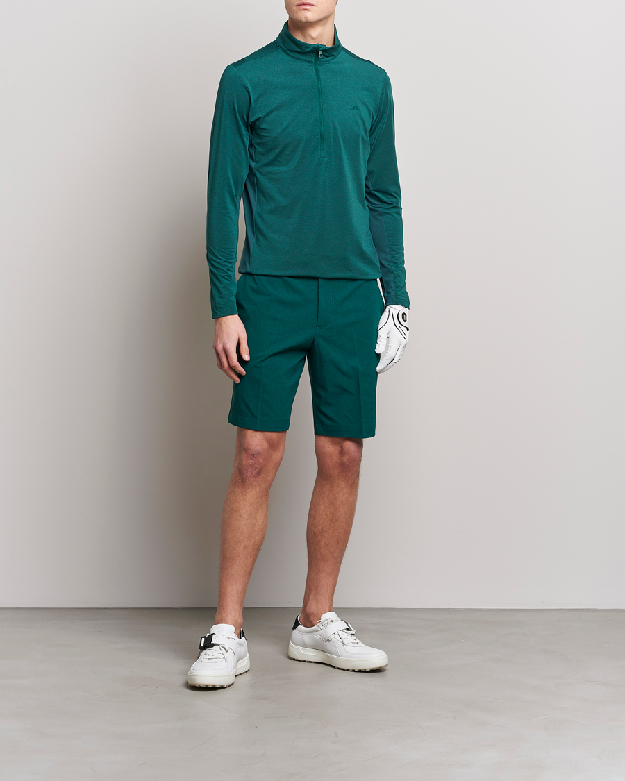 Hombres | Jerséis y prendas de punto | J.Lindeberg | Luke Mid Layer Half Zip Rain Forest Melange