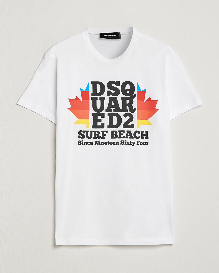Hombres | Camisetas | Dsquared2 | Surf Beach Tee White