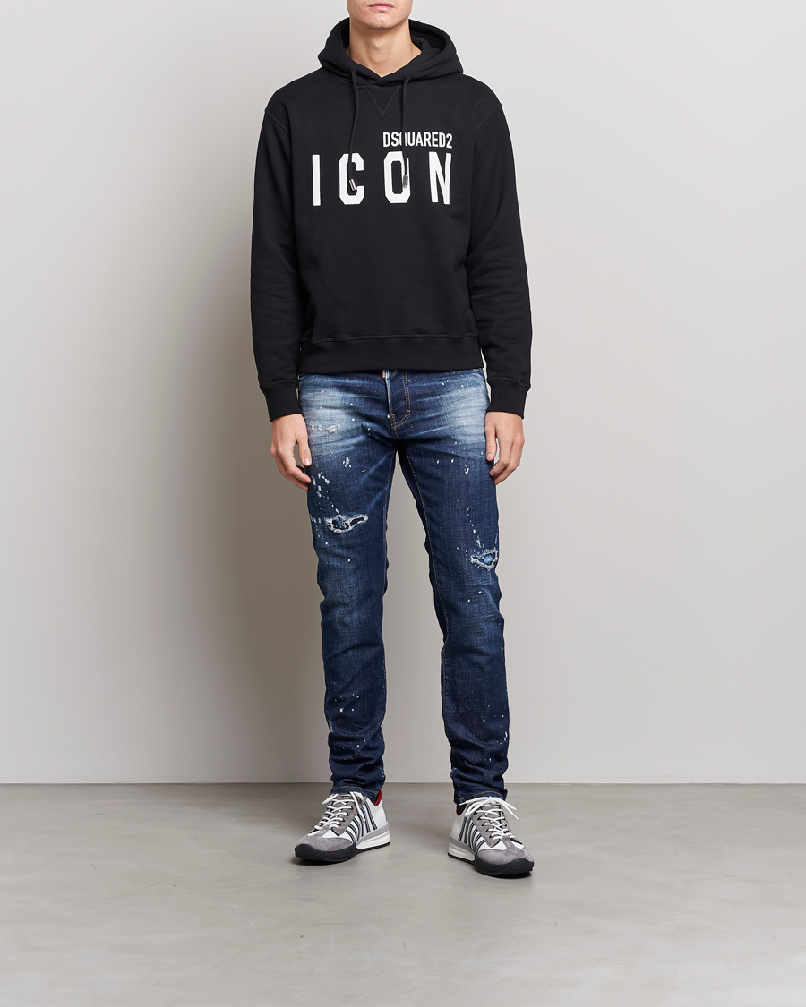 Hombres | Jerséis y prendas de punto | Dsquared2 | Icon Logo Hoodie Black