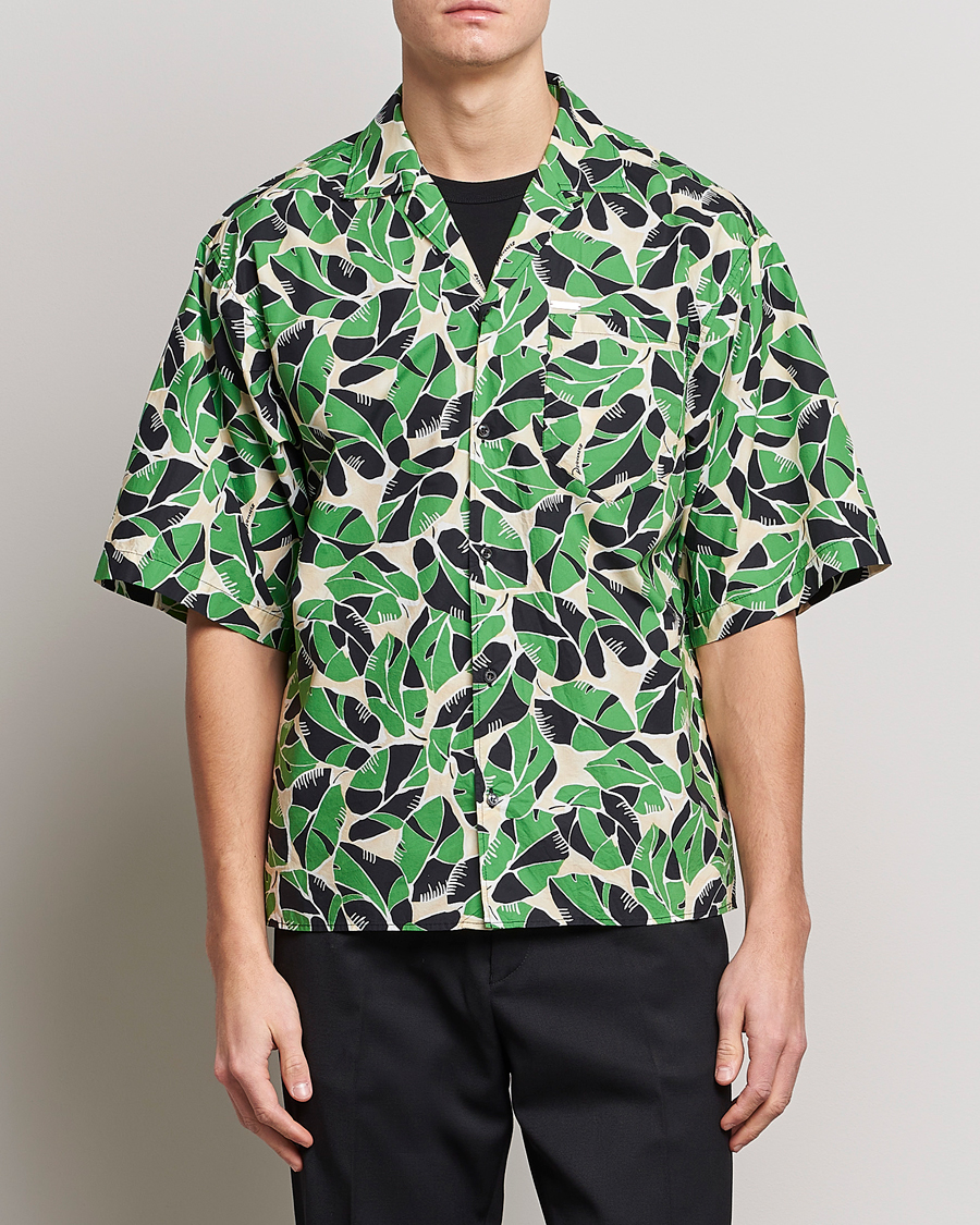 Hombres | Camisas | Dsquared2 | Printed Bowling Shirt Beige/Green