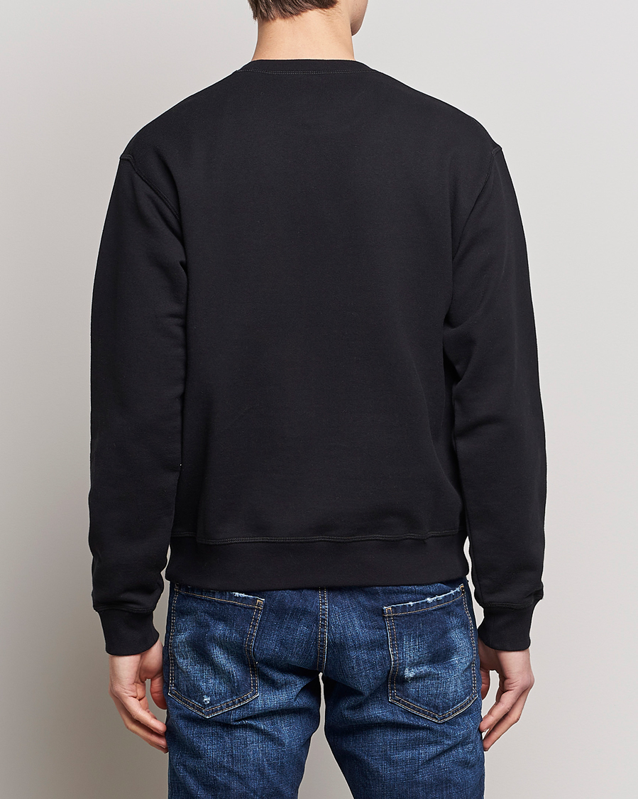 Hombres | Jerséis y prendas de punto | Dsquared2 | Printed Cotton Sweatshirt Black