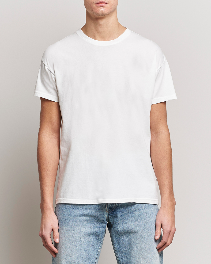 Hombres | Camisetas blancas | Jeanerica | Marcel Crew Neck T-Shirt White