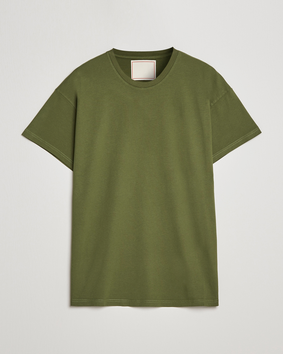 Hombres | Camisetas | Jeanerica | Marcel Crew Neck T-Shirt Army Green