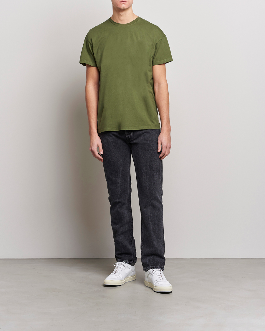 Hombres | Camisetas | Jeanerica | Marcel Crew Neck T-Shirt Army Green