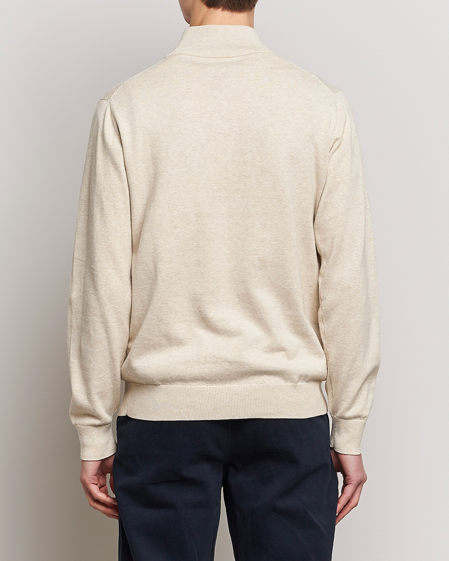 Hombres | Jerséis y prendas de punto | GANT | Classic Cotton Half Zip Ocra Melange