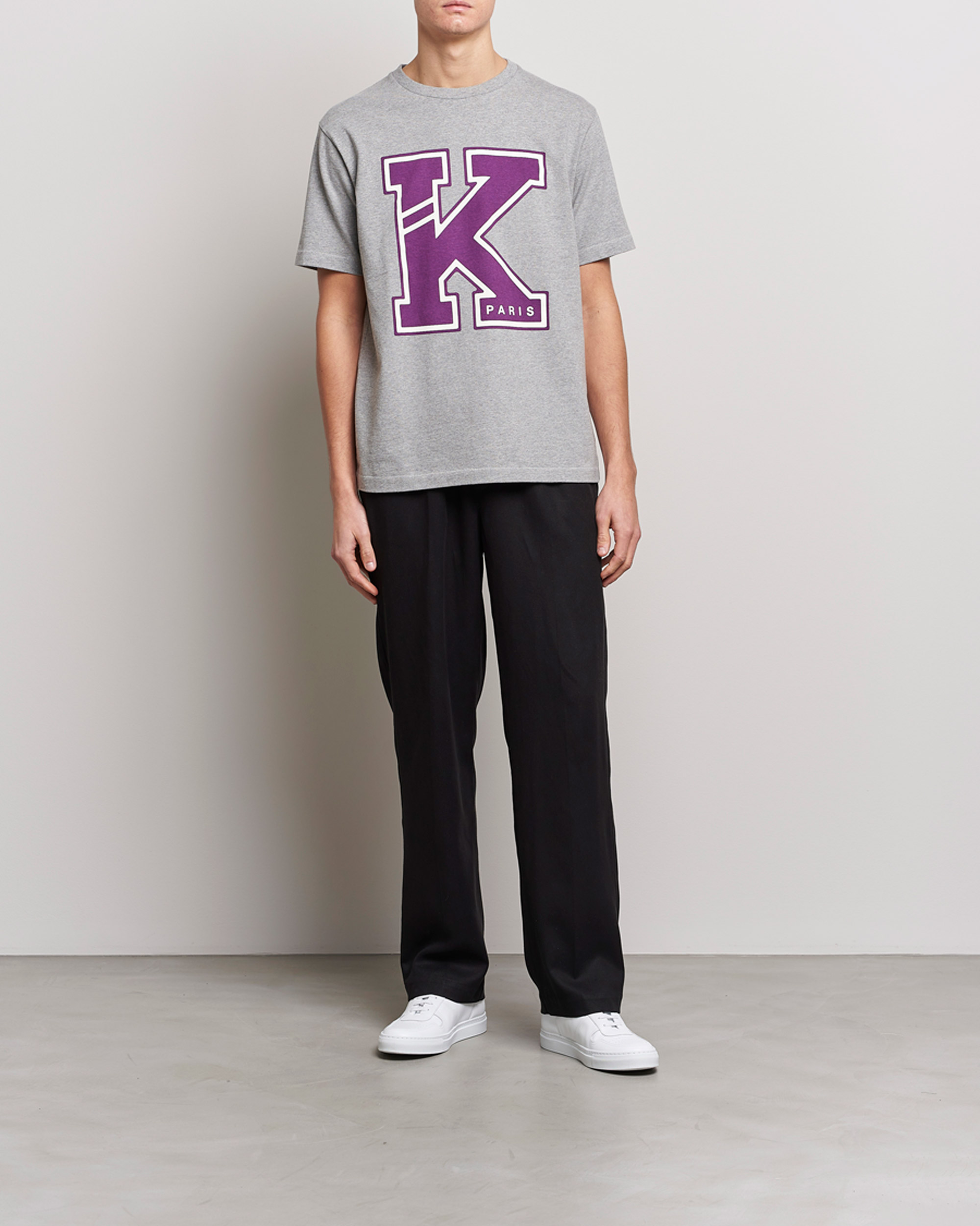 Hombres | Camisetas | KENZO | College Classic T-Shirt Pearl Grey