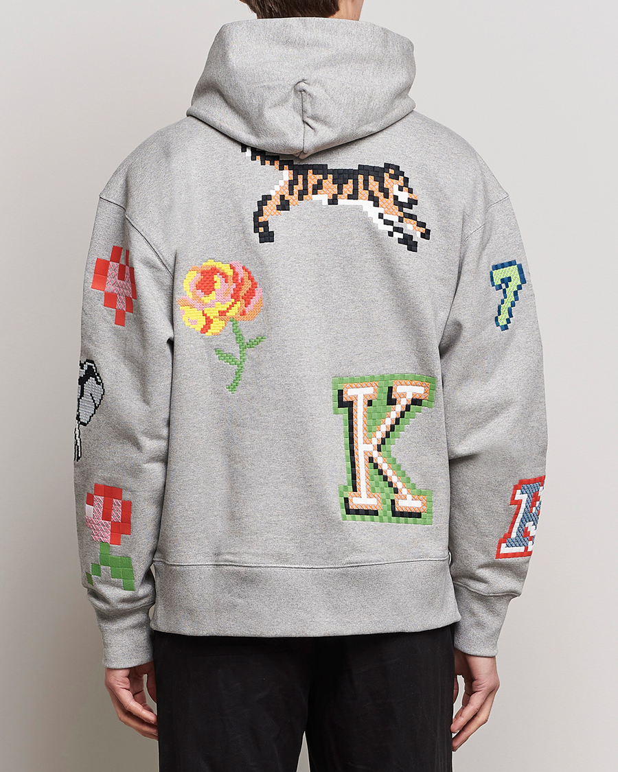 Hombres | Jerséis y prendas de punto | KENZO | Pixel Oversize Hoodie Pearl Grey