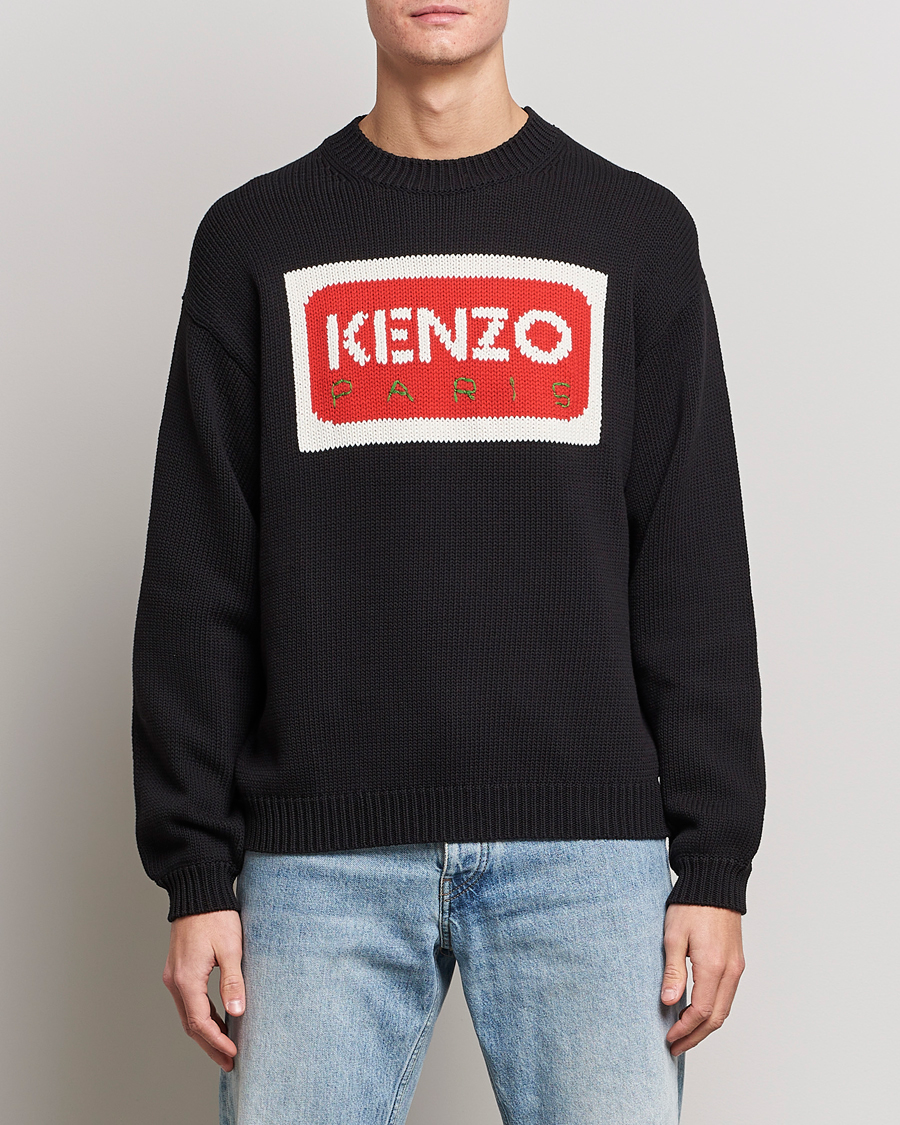 Hombres | Jerséis y prendas de punto | KENZO | Paris Logo Jumper Black