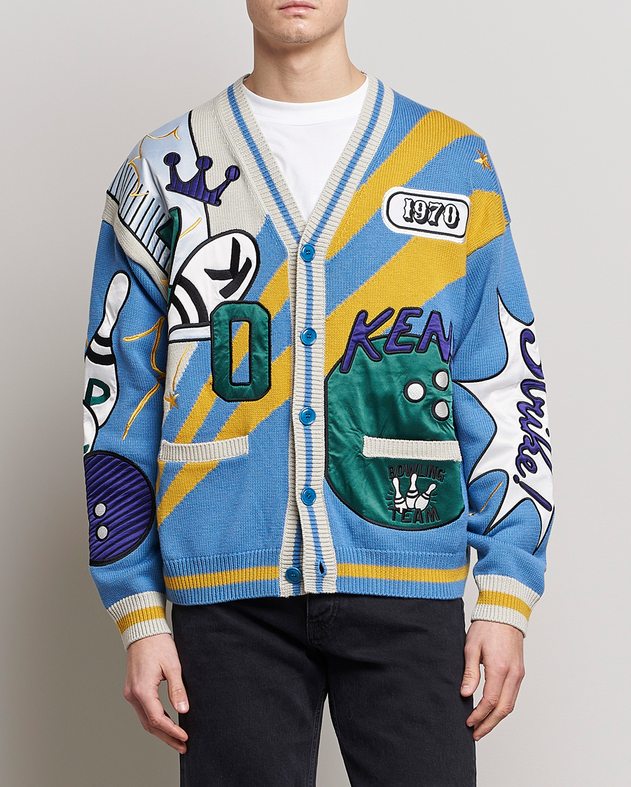 Hombres | Jerséis y prendas de punto | KENZO | Bowling Elefant Cardigan Cyan